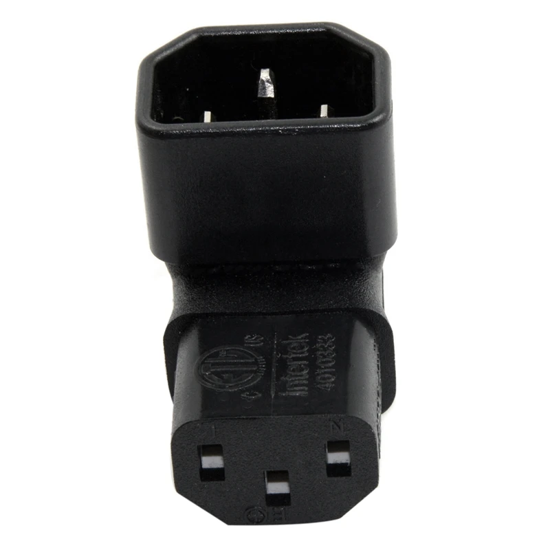 IEC Male C14 to Up Right Angled 90 Degree IEC Female C13 Power Extension Adapter
IEC Male C14 to Up Right Angled 90 Degree IEC Female C13 Power Extension Adapter