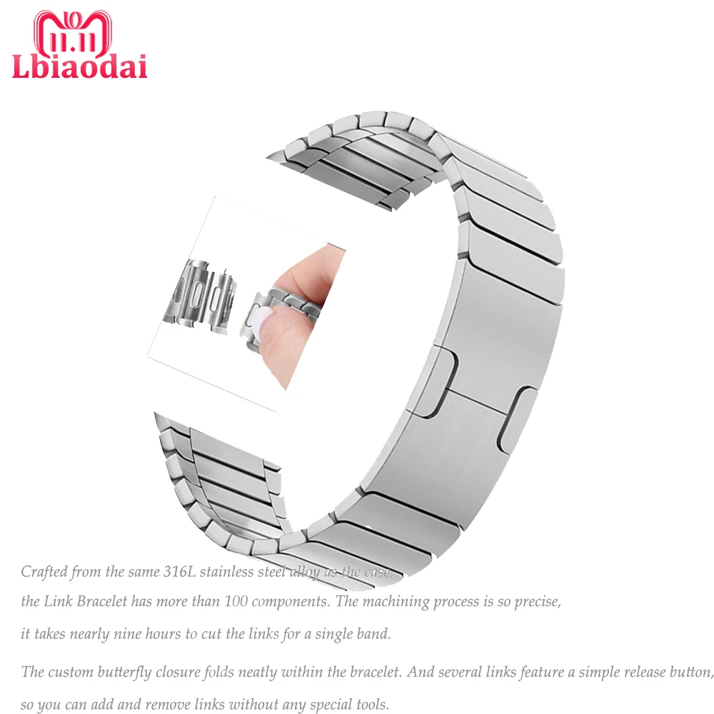 1:1 strap for Apple watch link bracelet band 42mm 38mm iwatch band 44mm 40mm Space Black stainless steel watchband Apple watch 4 
1:1 strap for Apple watch link bracelet band 42mm 38mm iwatch band 44mm 40mm Space Black stainless steel watchband Apple watch 4