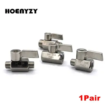 1Pair New High Quality 1/8 1/4 3/8 1/2 3/4 1 inch BSP Thread MINI Ball Valve Stainless Steel SS304 DN6 DN8 DN10 DN15 with handle
1Pair New High Quality 1/8 1/4 3/8 1/2 3/4 1 inch BSP Thread MINI Ball Valve Stainless Steel SS304 DN6 DN8 DN10 DN15 with handle