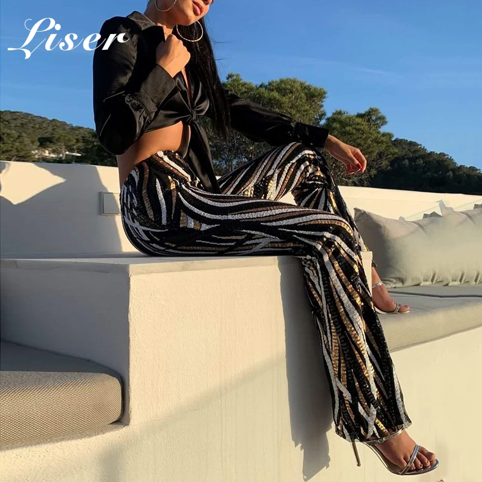 Liser 2019 New Summer Women Pants Sequined Full Length Sexy Fashion Wide Leg Pants Elegant Club Celebrity Party Pant Vestidos
Liser 2019 New Summer Women Pants Sequined Full Length Sexy Fashion Wide Leg Pants Elegant Club Celebrity Party Pant Vestidos