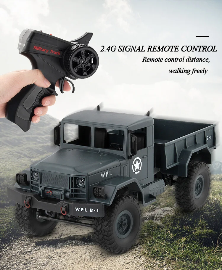 9 High Speed four-wheel Drive Remote Control Car Toy Off-road Vehicle Climbing Car 2.4G Radio Remote Control Military Truck RC B14
