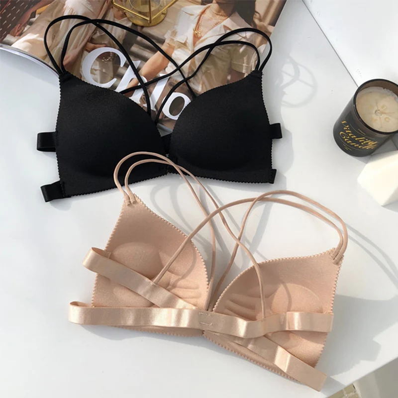 Women Bra Front Closure Sexy Back Gather Push Up Bra Padded Wire Free Bralette Seamless Bra Lingerie For Small Breast
Women Bra Front Closure Sexy Back Gather Push Up Bra Padded Wire Free Bralette Seamless Bra Lingerie For Small Breast