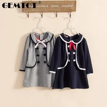 GEMTOT children's dress 2019 spring and autumn new college wind girls long-sleeved dress double-row button doll collar dress
GEMTOT children's dress 2019 spring and autumn new college wind girls long-sleeved dress double-row button doll collar dress