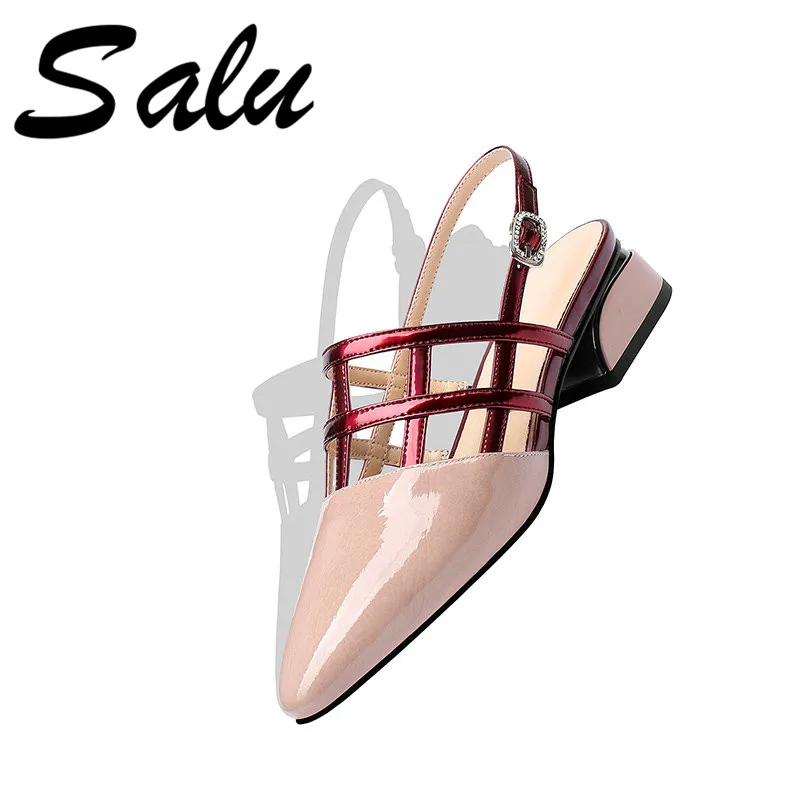 Salu Fashion Women Low Heels Sandals Glitters Fabric Summer Casual Pink Blue Shoes Woman Females Sandals size 34-41
Salu Fashion Women Low Heels Sandals Glitters Fabric Summer Casual Pink Blue Shoes Woman Females Sandals size 34-41