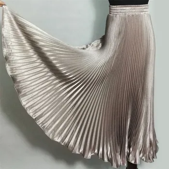 Vintage Midiskirt Women's Skirts Elegant Ladies Elastic Waist Clothing Pleated Flared Designer Beach Maxi Skirt Pure Color K118
Vintage Midiskirt Women's Skirts Elegant Ladies Elastic Waist Clothing Pleated Flared Designer Beach Maxi Skirt Pure Color K118