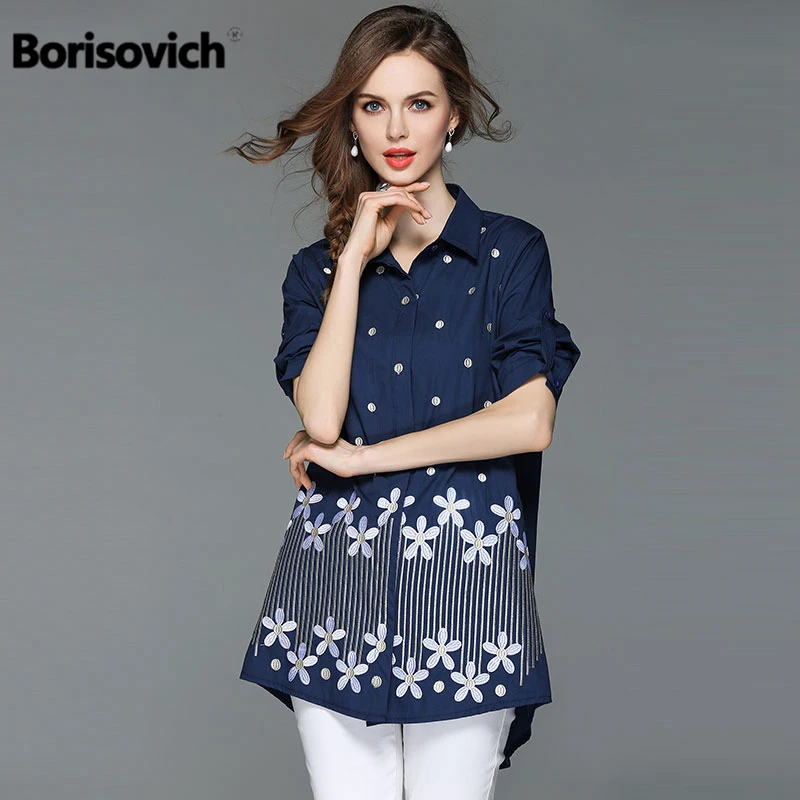 Borisovich Women Casual Long Shirts New 2018 Fashion High Quality Floral Embroidery Dot Loose Female Blouse Shirt Hot Sale M485
Borisovich Women Casual Long Shirts New 2018 Fashion High Quality Floral Embroidery Dot Loose Female Blouse Shirt Hot Sale M485