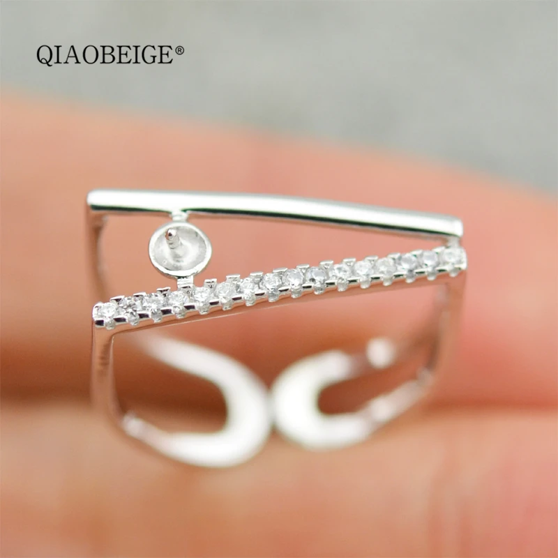 QIAOBEIGE DIY Adjustable Rings Base for Jewelry Ring double-deck Blanks Settings 925 Silver pearl accessory Supplies for Jewelry
QIAOBEIGE DIY Adjustable Rings Base for Jewelry Ring double-deck Blanks Settings 925 Silver pearl accessory Supplies for Jewelry