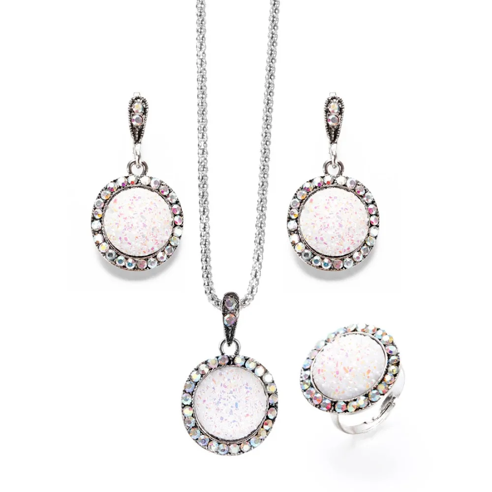 Hesiod Full Crystal Round Wedding Jewelry Sets Adjustable Ring Trendy Women Long Chain Pendant Necklave Earrings Ring Sets
Hesiod Full Crystal Round Wedding Jewelry Sets Adjustable Ring Trendy Women Long Chain Pendant Necklave Earrings Ring Sets