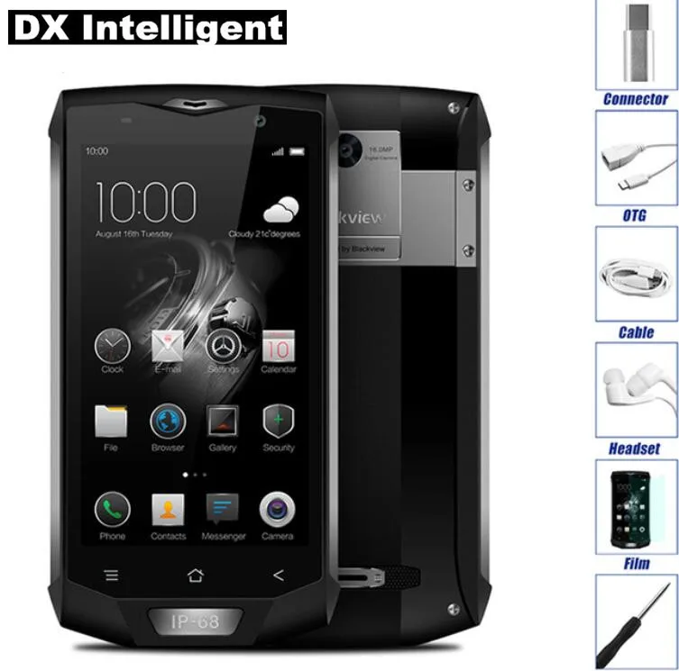 BLACKVIEW BV8000 PRO 5 0 "FHD Gorilla 4180 mAh 9 V/2A Quick Charge NFC MTK6757 Восьмиядерный 16MP 6 ГБ + 64 GB IP68