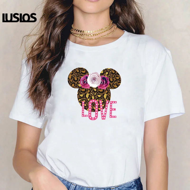 LUSLOS LOVE Cartoon Mouse Print Female T Shirt Cute Women Summer Short Sleeve Tshirt Casual White Round Neck Kawaii Tee Tops
LUSLOS LOVE Cartoon Mouse Print Female T Shirt Cute Women Summer Short Sleeve Tshirt Casual White Round Neck Kawaii Tee Tops