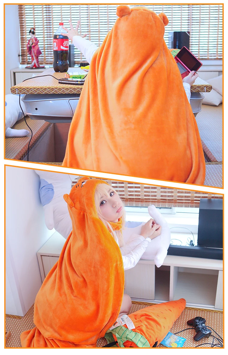 Cosplay&ware Himouto Umaru-chan Cloak Anime Umaru Chan Doma Cosplay Costume Flannels Cloaks Blanket Soft Cap Hoodie 14 Cosplay&ware Himouto Umaru-chan Cloak Anime Umaru Chan Doma Cosplay Costume Flannels Cloaks Blanket Soft Cap Hoodie -Zentai shop online