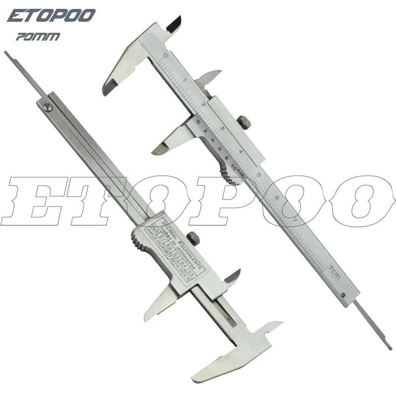 

Mini Vernier Caliper 0-40mm 70mm 100mm 150mm Hardened Metric Machinist slider caliper 0-70mm thickness gauge Measurement Tools