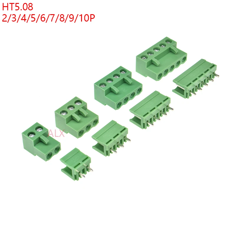 10SETS HT5.08 2/3/4/5/6/7/8/9 pin screw terminal block connector 5.08MM pitch PLUG + Straight PIN HEADER SOCKET for pcb 2p 3p 4p
10SETS HT5.08 2/3/4/5/6/7/8/9 pin screw terminal block connector 5.08MM pitch PLUG + Straight PIN HEADER SOCKET for pcb 2p 3p 4p