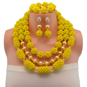 Yellow Nigerian Wedding African Beads Jewelry Sets Gold-Color Crystal Necklace Set Of Beads Celebrity Turkish Copper Jewelry Set
Yellow Nigerian Wedding African Beads Jewelry Sets Gold-Color Crystal Necklace Set Of Beads Celebrity Turkish Copper Jewelry Set