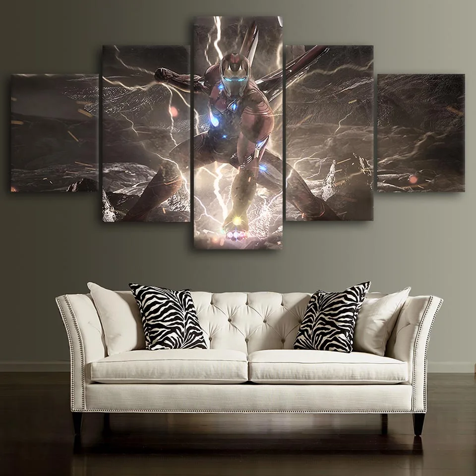 Wall Art Home Decoration HD 5 Pieces Iron Man Picture Movie Canvas Print Poster Modular Picture Artwork Frame For Living Room
Wall Art Home Decoration HD 5 Pieces Iron Man Picture Movie Canvas Print Poster Modular Picture Artwork Frame For Living Room