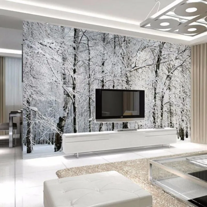 Beibehang Snow birch forest landscape winter photo wallpaper home decoration wallpaper 3D living room bedroom wallpaper mural
Beibehang Snow birch forest landscape winter photo wallpaper home decoration wallpaper 3D living room bedroom wallpaper mural