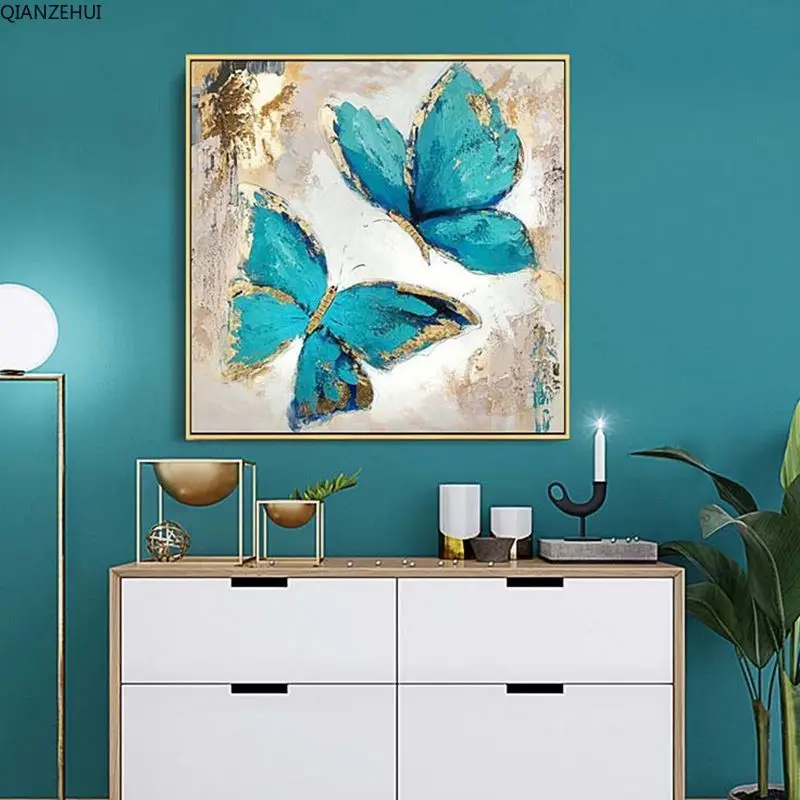 QIANZEHUI,DIY Diamond Embroidery,Round Diamond landscape Full blue butterfly Series Diamond painting cross stitch,needlework
QIANZEHUI,DIY Diamond Embroidery,Round Diamond landscape Full blue butterfly Series Diamond painting cross stitch,needlework