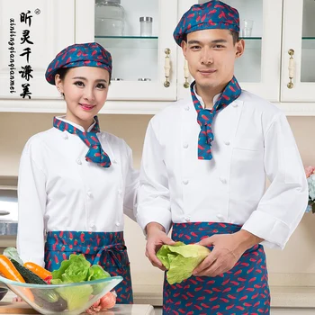 Chef's Clothes Autumn And Winter Bakery Chef's Work Clothes Hotel Kitchen Chef Long Sleeved White Chef Xl-5xl Office Dress J208 
Chef's Clothes Autumn And Winter Bakery Chef's Work Clothes Hotel Kitchen Chef Long Sleeved White Chef Xl-5xl Office Dress J208