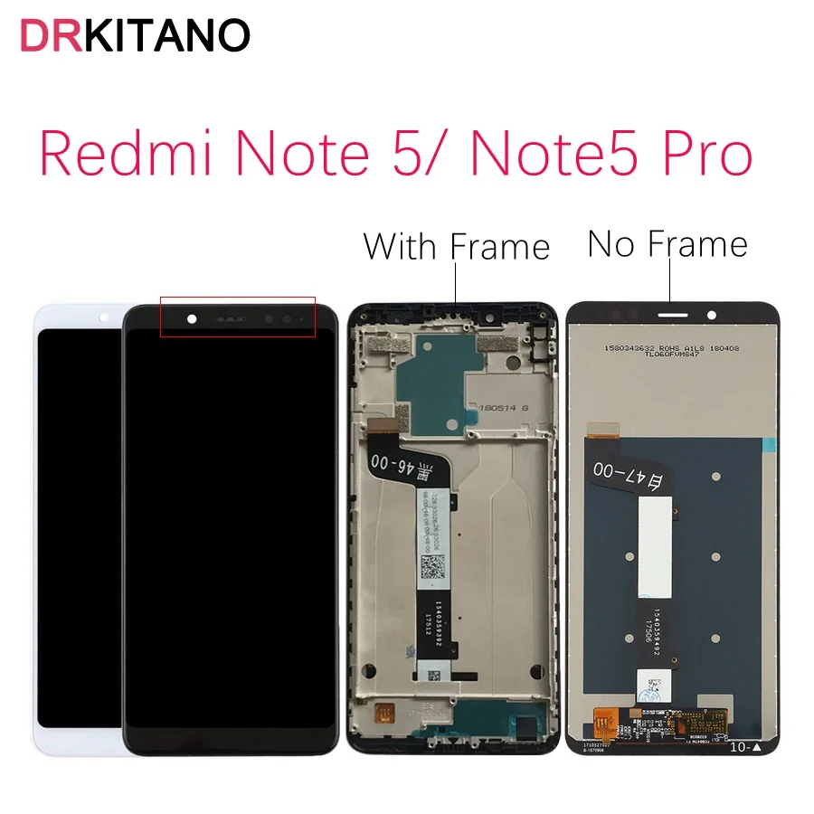 Xiaomi Redmi Note 5 LCD Display Touch Screen Digitizer For Xiaomi Redmi Note 5 LCD With Frame Note5 Pro Global Replacement
Xiaomi Redmi Note 5 LCD Display Touch Screen Digitizer For Xiaomi Redmi Note 5 LCD With Frame Note5 Pro Global Replacement