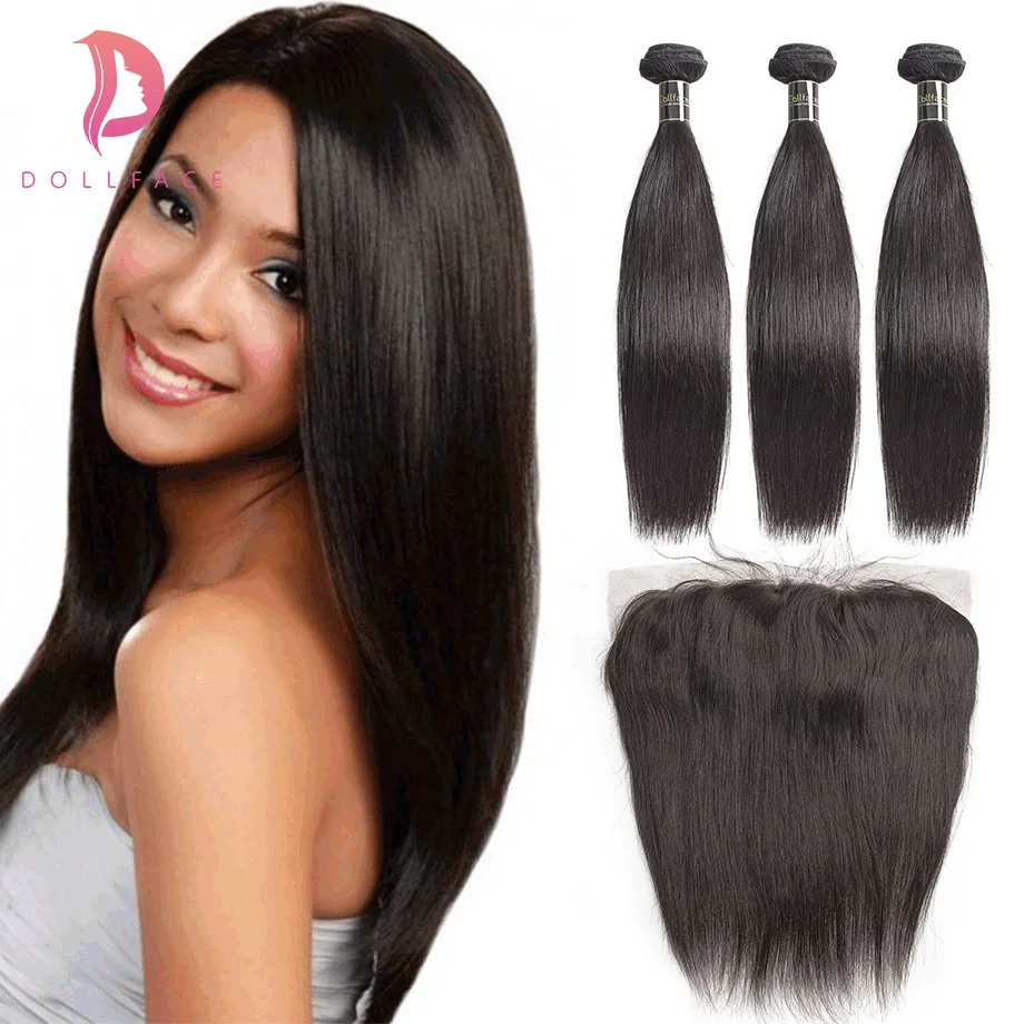 Dollface Indian Straight Human Hair Bundles with Frontal 3 virgin Hair Bundles with Frontal Closure Hair Extension Free Shipping
Dollface Indian Straight Human Hair Bundles with Frontal 3 virgin Hair Bundles with Frontal Closure Hair Extension Free Shipping