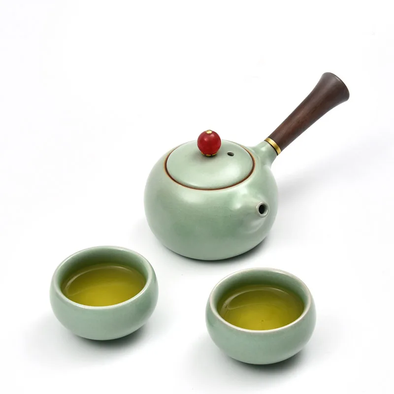 Ru Kiln Ceramic Porcelain Kung Fu Tea Set 1 Teapot 2 Teacup for Puer Black Tea Tea Pot Cup Kit Drinkware Home Decor Ornament
Ru Kiln Ceramic Porcelain Kung Fu Tea Set 1 Teapot 2 Teacup for Puer Black Tea Tea Pot Cup Kit Drinkware Home Decor Ornament