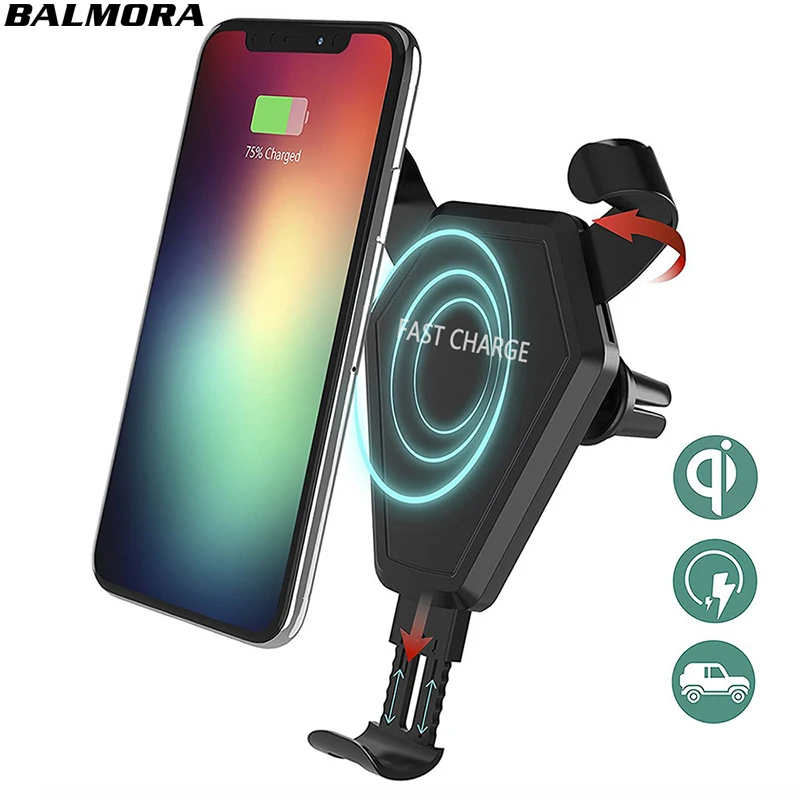 BALMORA Car QI Fast Wireless Charger for iPhone X 8 plus Phone Quick Wireless Charging Stand Holder For Samsung Galaxy S8 S7edge
BALMORA Car QI Fast Wireless Charger for iPhone X 8 plus Phone Quick Wireless Charging Stand Holder For Samsung Galaxy S8 S7edge