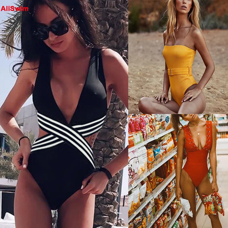 Sexy Black One Piece Swimsuit 2019 Women Belt Control Push Up Swimwear backless Beachwear Bathing Suit Monokini Bodysuit
Sexy Black One Piece Swimsuit 2019 Women Belt Control Push Up Swimwear backless Beachwear Bathing Suit Monokini Bodysuit