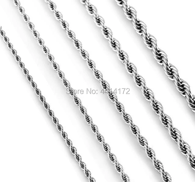 Wholesale 20pcs Stainless Steel Rope Chain Silver Color Never Fade Waterproof for Men Women Gift Pendant Necklace free shipping
Wholesale 20pcs Stainless Steel Rope Chain Silver Color Never Fade Waterproof for Men Women Gift Pendant Necklace free shipping