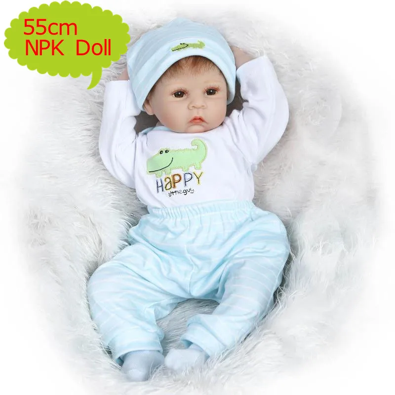 NPK Real Silicone Baby Dolls 22inch Alive Lovely Reborn Bebe Doll Toy Baby Kids Playmate Boneca Most Welcome Gift For Children
NPK Real Silicone Baby Dolls 22inch Alive Lovely Reborn Bebe Doll Toy Baby Kids Playmate Boneca Most Welcome Gift For Children