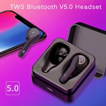 Bluetooth 5.0 TWS Earphones True Wireless Headsets Stereo Music Mini Cordless Earbuds with Mic and Charger Case
Bluetooth 5.0 TWS Earphones True Wireless Headsets Stereo Music Mini Cordless Earbuds with Mic and Charger Case