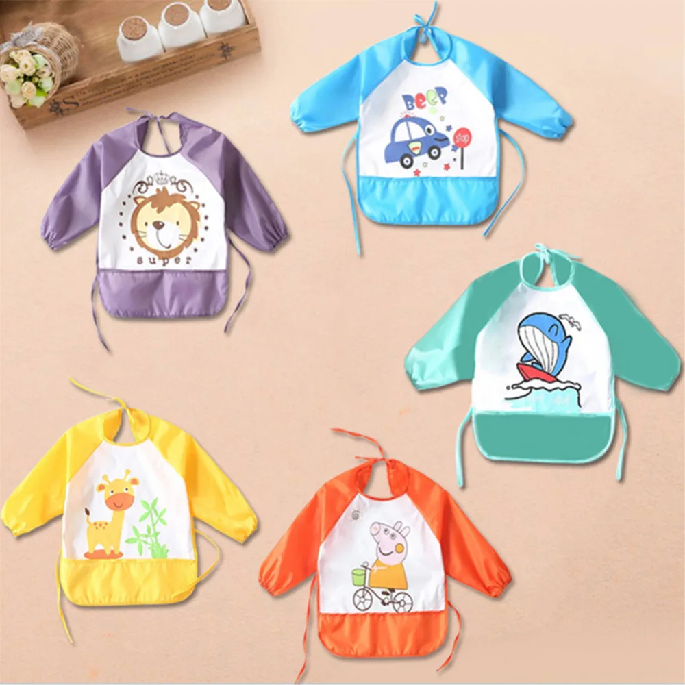 Baby Feeding Bibs Baby Sleeved Bib Children Waterproof Overclothes Cartoon Children Eating Accessory
Baby Feeding Bibs Baby Sleeved Bib Children Waterproof Overclothes Cartoon Children Eating Accessory