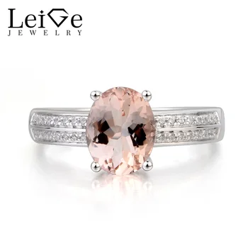 Leige Jewelry Engagement Ring Real Natural Pink Morganite Ring Oval Cut Pink Gemstone Solid 925 Sterling Silver Ring for Women
Leige Jewelry Engagement Ring Real Natural Pink Morganite Ring Oval Cut Pink Gemstone Solid 925 Sterling Silver Ring for Women