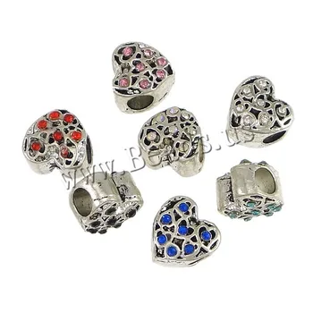 New Arrival 100pcs/lot Zinc Alloy European Beads Heart silver color plated Rhinestone Beads Mixed Colors Wholesale
New Arrival 100pcs/lot Zinc Alloy European Beads Heart silver color plated Rhinestone Beads Mixed Colors Wholesale