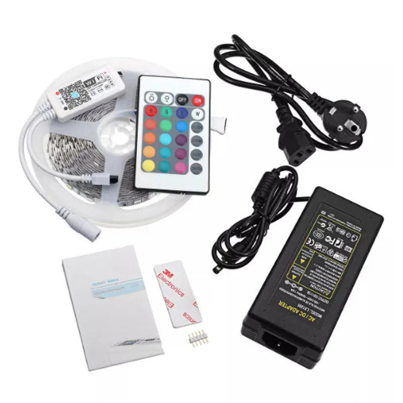 DC12V 5M SMD5050 RGBW IP30 Non-Waterproof 60LED/M Smart Wifi Alexa Phone APP Control LED Strip Lights Kit
DC12V 5M SMD5050 RGBW IP30 Non-Waterproof 60LED/M Smart Wifi Alexa Phone APP Control LED Strip Lights Kit