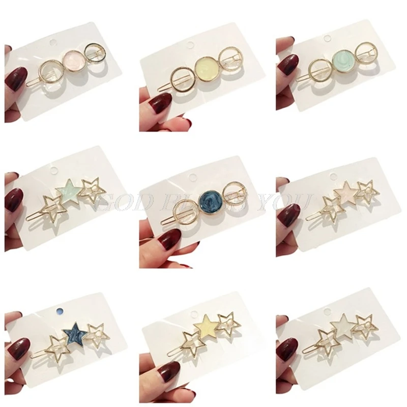 Japanese Style Women Girls Metallic Geometric Hair Clips Hollow Out Star Circle Snap Bobby Pins Candy Color Side Bangs Hairpins
Japanese Style Women Girls Metallic Geometric Hair Clips Hollow Out Star Circle Snap Bobby Pins Candy Color Side Bangs Hairpins