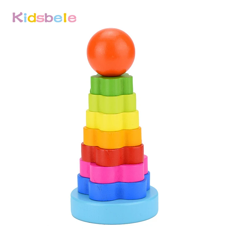 Baby Wooden Toys Rainbow Tower Ring Colorful Stacking Toys Learning Building Block Jouet For Children
Baby Wooden Toys Rainbow Tower Ring Colorful Stacking Toys Learning Building Block Jouet For Children
