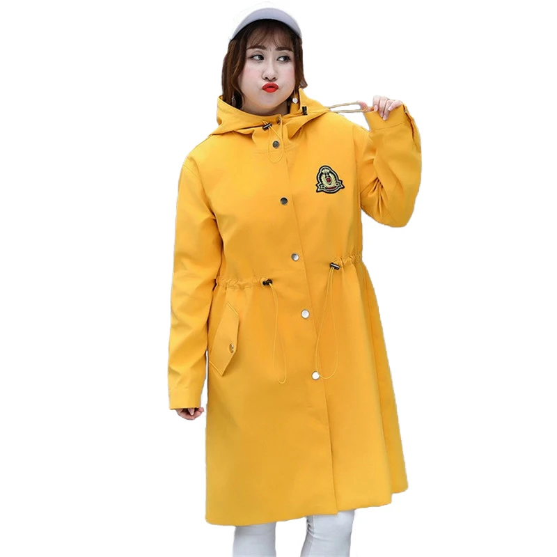 Plus size 4XL Trench Coat Women Spring Autumn Hooded Windbreaker Korean version Outerwear Fashion Large size Trench Coats A2440
Plus size 4XL Trench Coat Women Spring Autumn Hooded Windbreaker Korean version Outerwear Fashion Large size Trench Coats A2440