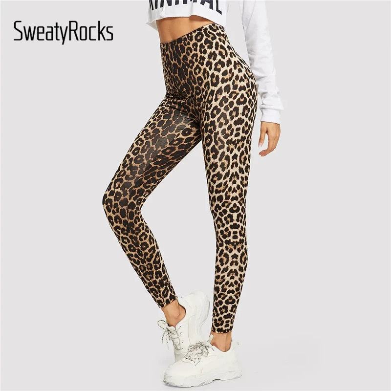 SweatyRocks High Waist Leopard Print Leggings Active Wear Women Fitness Skinny Leggings 2019 Spring Fashion Athleisure Leggings
SweatyRocks High Waist Leopard Print Leggings Active Wear Women Fitness Skinny Leggings 2019 Spring Fashion Athleisure Leggings