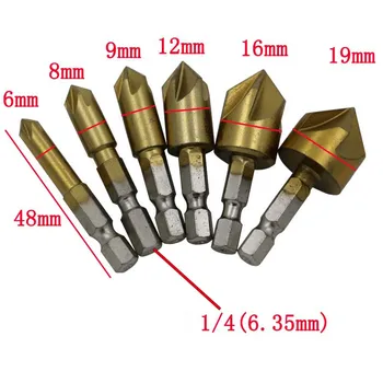Single Flute Titanium Coated Edge Chamfer Chamfering 90 Degree Wood Countersink Drill Bit High Speed Steel
Single Flute Titanium Coated Edge Chamfer Chamfering 90 Degree Wood Countersink Drill Bit High Speed Steel