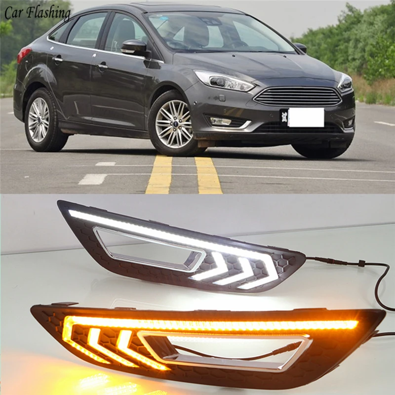 For Ford Focus 3 mk3 2015 2016 2017 2018 Turn signal and dimming style Relay LED DRL daytime running light with fog lamp hole
For Ford Focus 3 mk3 2015 2016 2017 2018 Turn signal and dimming style Relay LED DRL daytime running light with fog lamp hole