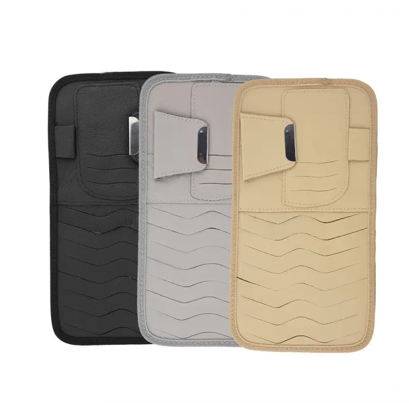 Multifunction PU Leather Car Sun Visor Holder Sunshade CD Storage Case Organizer Sunglasses Case Storage Cases
Multifunction PU Leather Car Sun Visor Holder Sunshade CD Storage Case Organizer Sunglasses Case Storage Cases