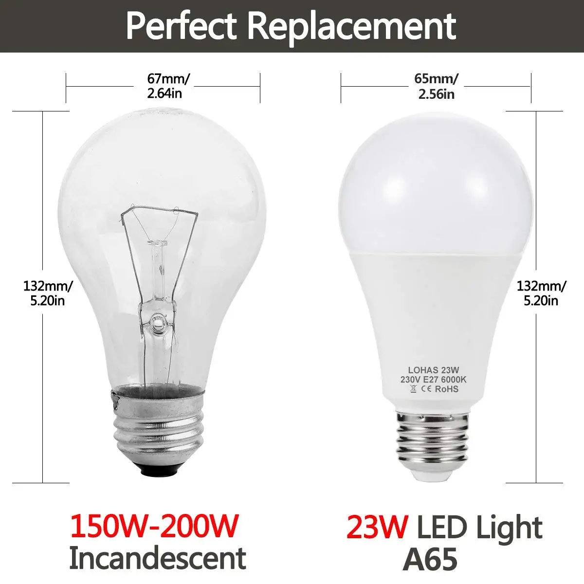 E27 LED Light Bulb A21 Edison Screw Bulbs 200W Equivalent 23W Lamp Day Cold  White 6000K Super Bright 2500Lm Energy Saving 4PACK|LED Bulbs & Tubes| -  AliExpress