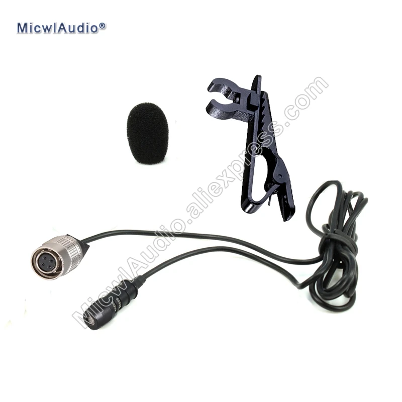 Omnidirectional Condenser Lavalier Microphone Lapel Hirose 4Pin For Audio-Technica MIC System Black MicwlAudio LA-003
Omnidirectional Condenser Lavalier Microphone Lapel Hirose 4Pin For Audio-Technica MIC System Black MicwlAudio LA-003