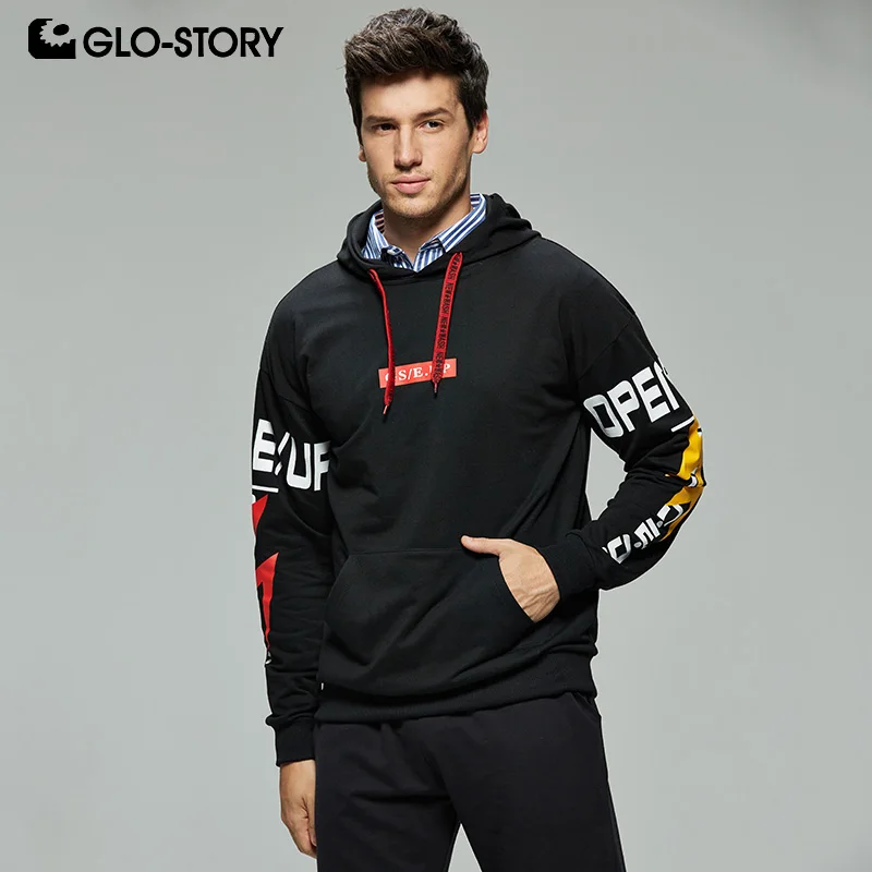 GLO-STORY Men's Hip Hop Hoodies Men 2019 Letter Print Fashion Tape Decoration Hoody Sweatshirt MPU-8234
GLO-STORY Men's Hip Hop Hoodies Men 2019 Letter Print Fashion Tape Decoration Hoody Sweatshirt MPU-8234