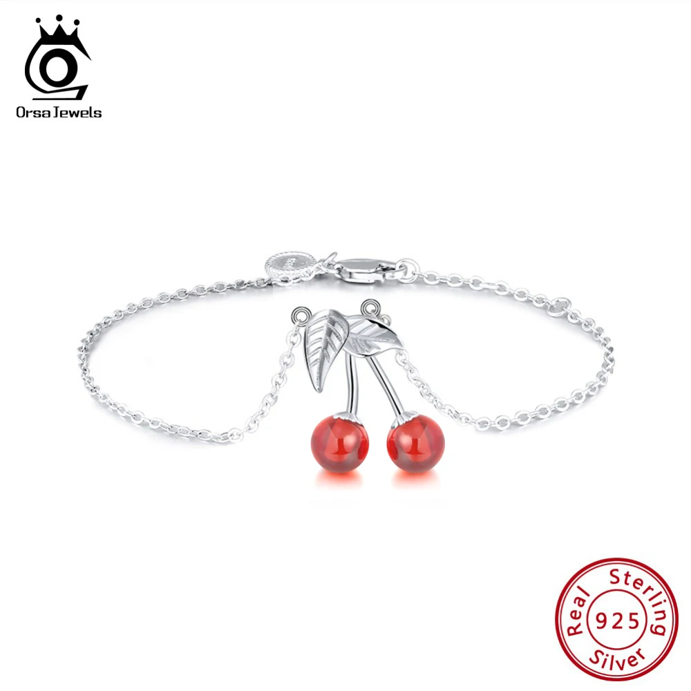 ORSA JEWELS Genuine 100% 925 Sterling Silver Women Bracelets Charms With Red Stone Natural Silver Female Party Jewelry SB35
ORSA JEWELS Genuine 100% 925 Sterling Silver Women Bracelets Charms With Red Stone Natural Silver Female Party Jewelry SB35