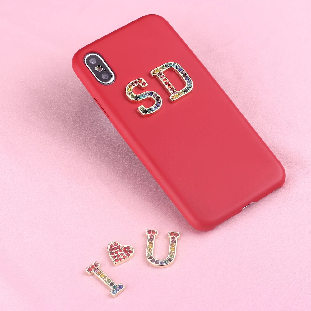 Rhinestone Diamonds Crystal Metal Customized Initials For iPhone 6S XS Max XR 7 7Plus 8 8Plus X Smooth Slim Leather Case
Rhinestone Diamonds Crystal Metal Customized Initials For iPhone 6S XS Max XR 7 7Plus 8 8Plus X Smooth Slim Leather Case