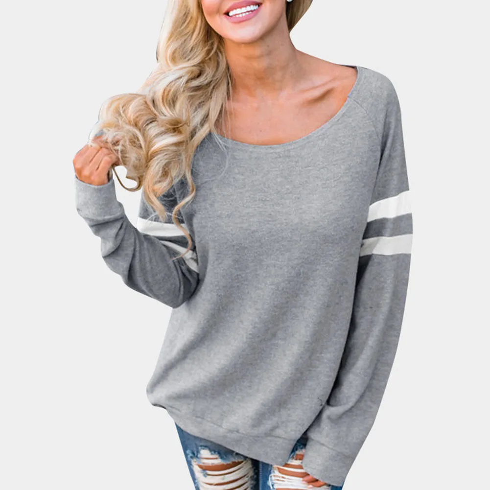 New Autumn Women Long Sleeve T-shirts Ladies Jumpers Baseball Tops Round Neck Striped Pullover Soft Loose Tee
New Autumn Women Long Sleeve T-shirts Ladies Jumpers Baseball Tops Round Neck Striped Pullover Soft Loose Tee