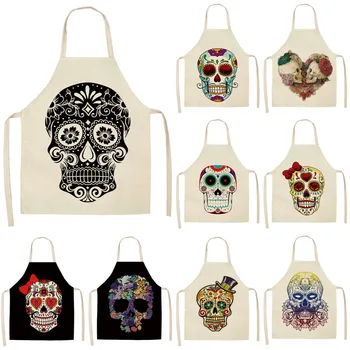 1Pcs Skull Pattern Kitchen Apron for Cooking Sleeveless Cotton Linen Aprons Adult Bibs Home Cleaning Accessories 53*65cm MC0026
1Pcs Skull Pattern Kitchen Apron for Cooking Sleeveless Cotton Linen Aprons Adult Bibs Home Cleaning Accessories 53*65cm MC0026