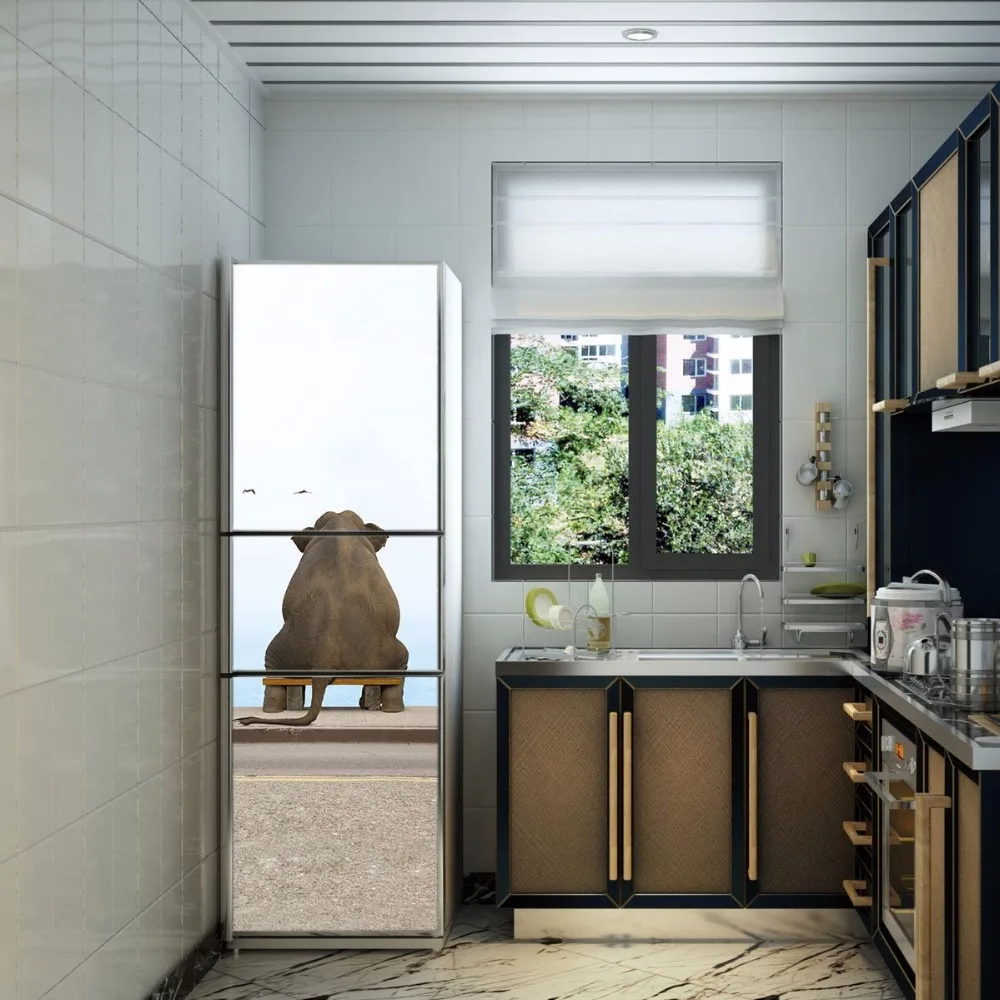 DIY seaside elephant Waterproof SelfAdhesive Refrigerator Sticker Door Cover Wallpaper kitchen accessories wall sticker poster
DIY seaside elephant Waterproof SelfAdhesive Refrigerator Sticker Door Cover Wallpaper kitchen accessories wall sticker poster
