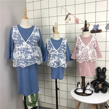 Mama bebes Mother Daughter Dresses lace 2019 Autumn Mommy and Me Clothes mom and baby dresses T Shirts long vestidos women kids
Mama bebes Mother Daughter Dresses lace 2019 Autumn Mommy and Me Clothes mom and baby dresses T Shirts long vestidos women kids